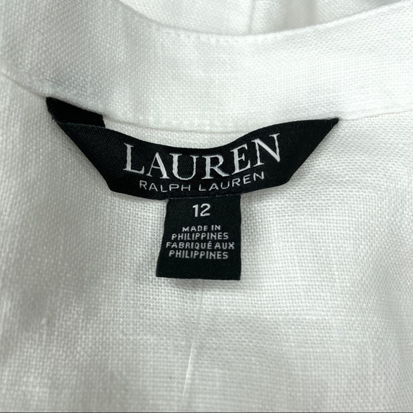 Lauren Ralph Lauren Linen Romper Sz 12 - Picture 5 of 9